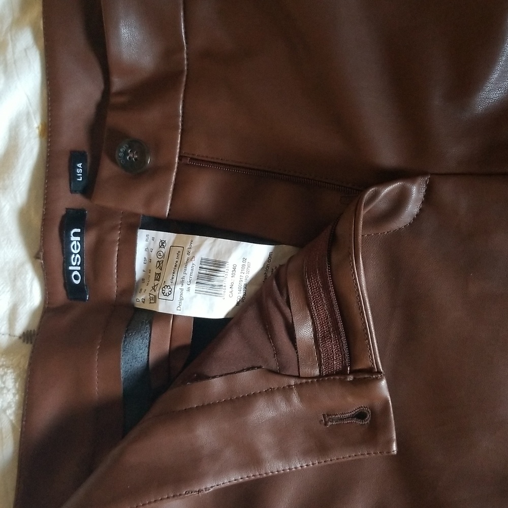 Olsen Women's Brown Straight Leg Pants